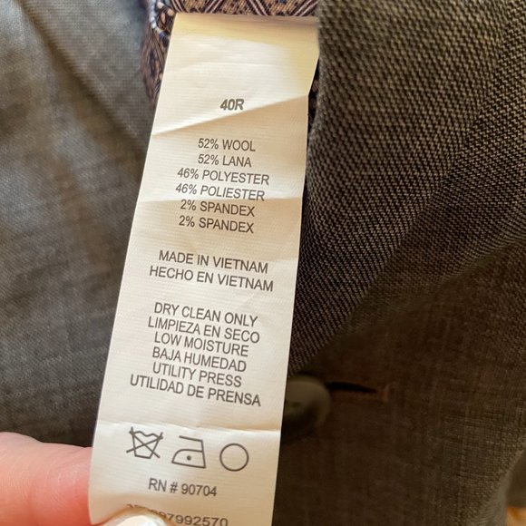 Original Penguin Gray Wool Blend Two Button Blazer, Size 40R - Picture 4 of 6